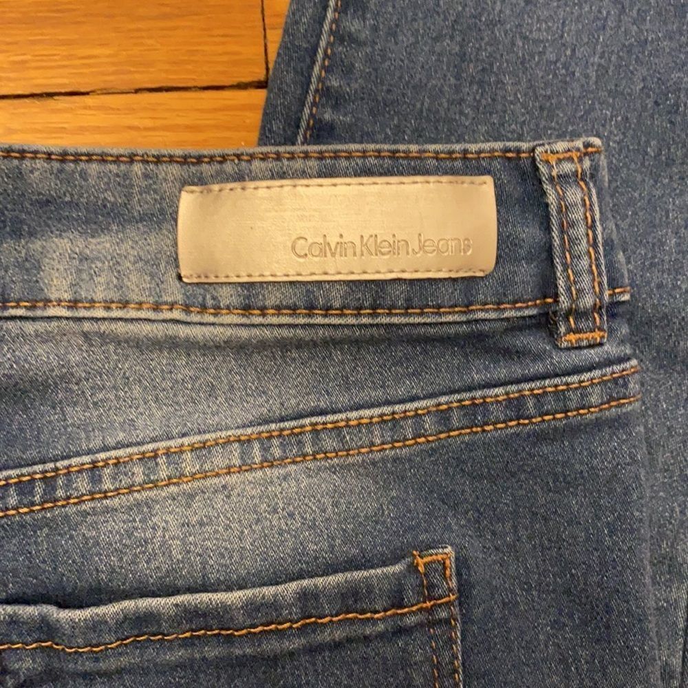 Calvin Klein Jeans Kids Skinny Dark Wash Blue Denim - Picture 4 of 5